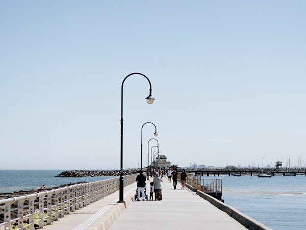 the St Kilda Beach and Pier