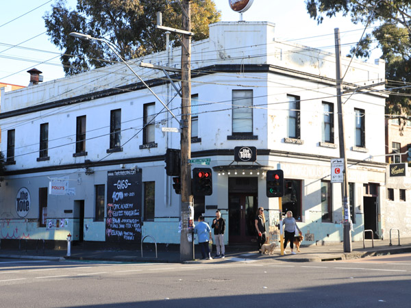 the exterior of The Tote pub in Melbourne