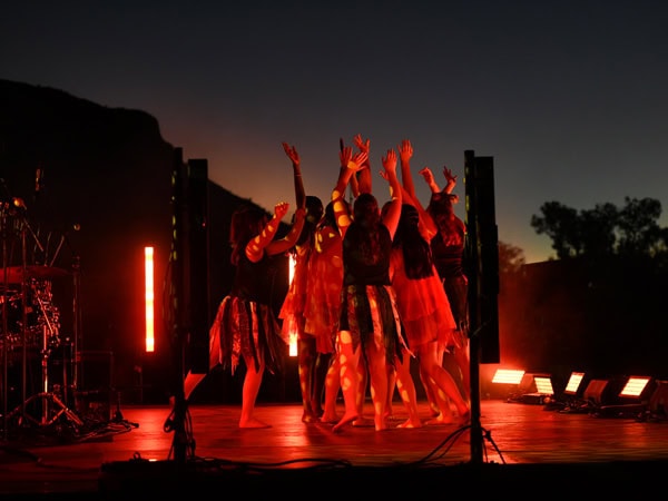 the GUTS dance cultural performance at Parrtjima