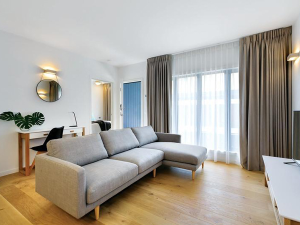 the living room inside Lakes Edge Apartments, Ballarat