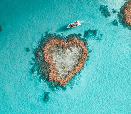 Aerial of Heart Reef