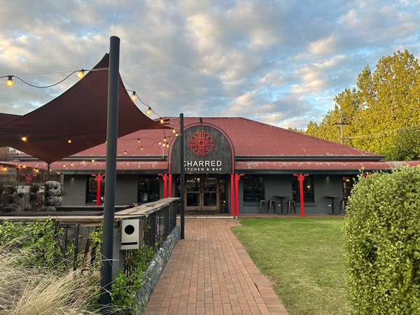 the exterior of Charred Kitchen and Bar
