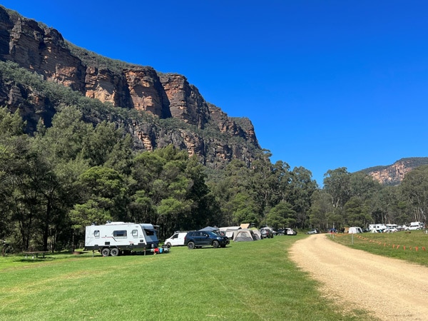 caravans parked on Coorongooba Campground