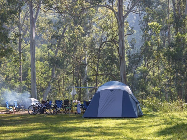 the Euroka Campground in Blue Mountains National Park