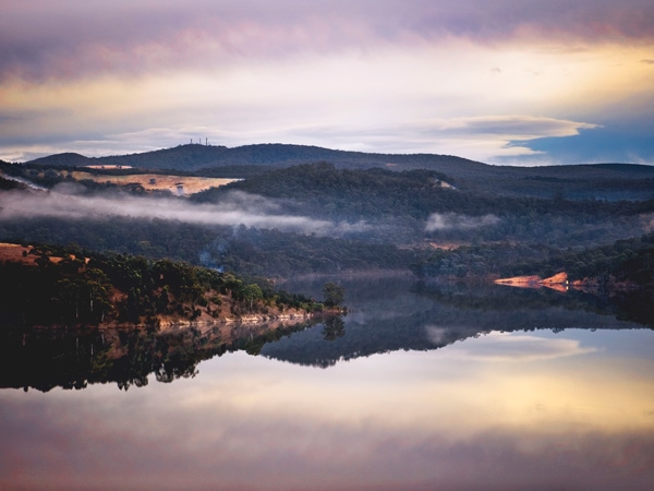 Lake Lyell at sunrise