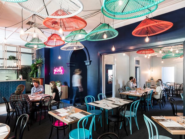 the funky dining at Sweet Sour Salt