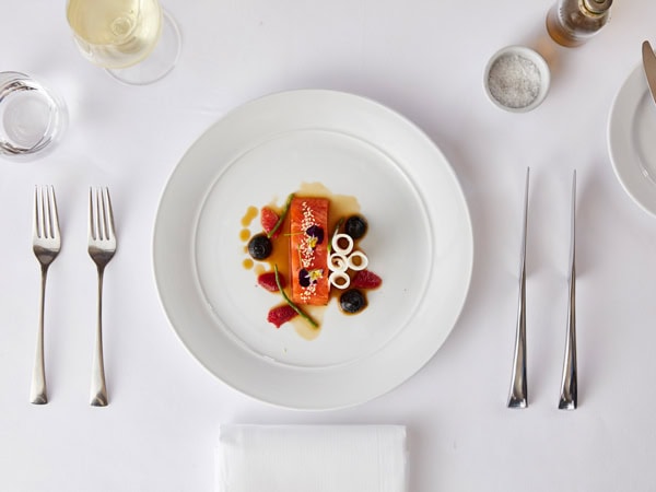 a table-top view of food on a plate at Tonic Restaurant, Orange