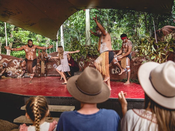 an indigenous performance at Rainforestation Nature Park, Cairns