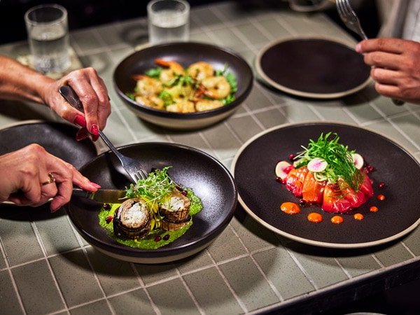 plated meals at Rocco by Crystalbrook