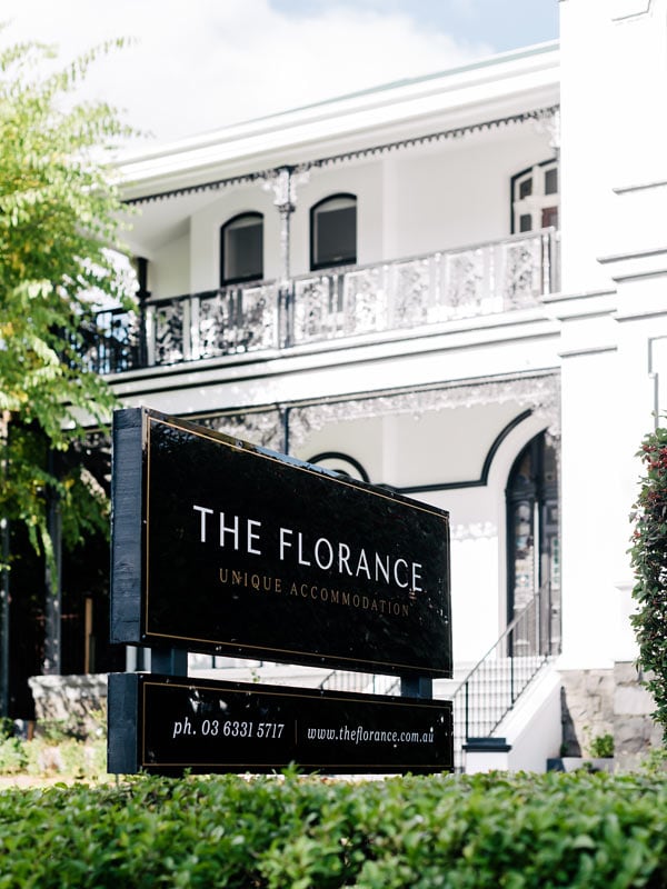 The Florance hotel sign accommodation in Launceston