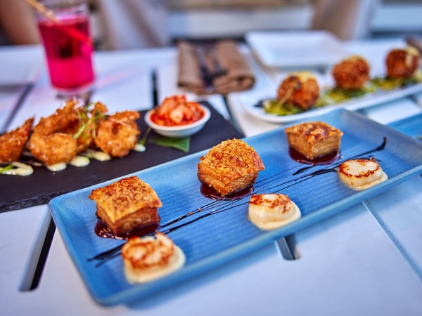 an array of dishes at Ochre Restaurant