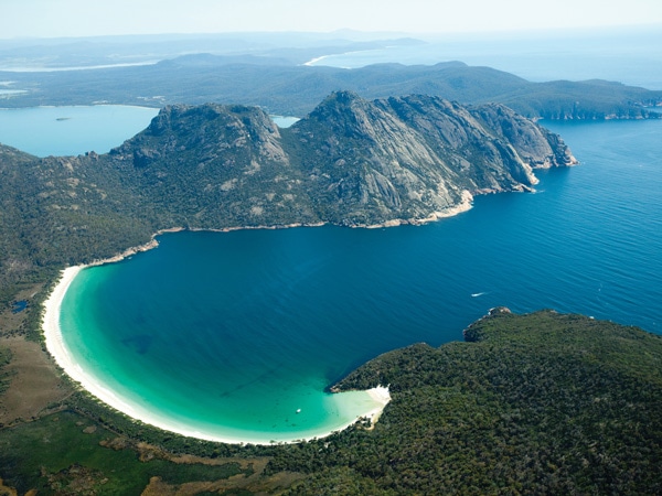 Wineglass Bay and Hazards mountains