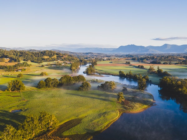 Aerial View of the Bellingen River