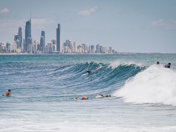 Find coastal chill at Burleigh Heads Beach on the Gold Coast