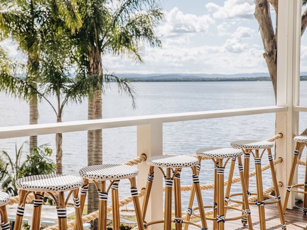 The deck at The Beachcomber Hotel Toukley