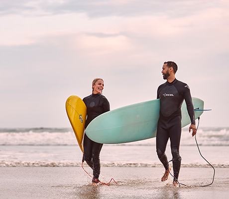 Surfers on Phillip Island