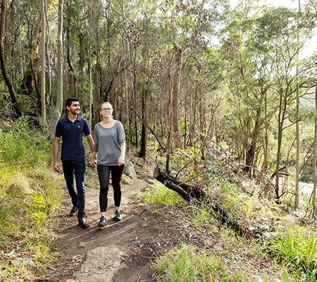 Walking in Glenrock State Conservation Area Newcaslte