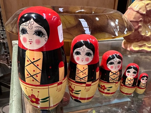 Matryoshka wooden dolls at Charlicks Bazaar