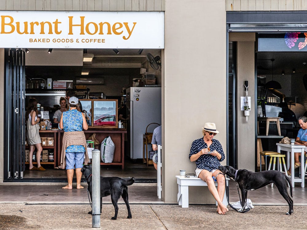 People wait to order at Burnt Honey in Copacabana Central Coast