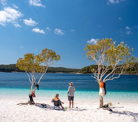 Standing at the shore, Fraser Island