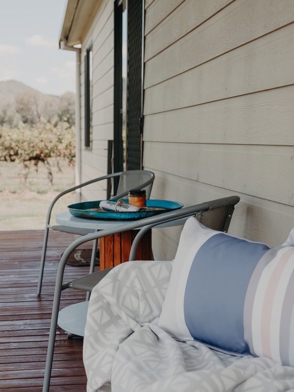 outdoor seating at Farmers Quarters, Mudgee