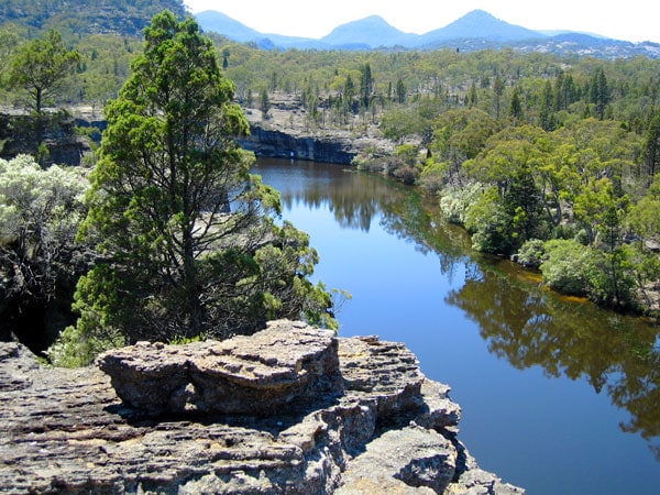 the Ganguddy-Dunns Swamp Campground by the water’s edge
