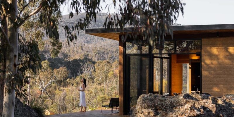 Woman on the deck at Wollemi Retreat