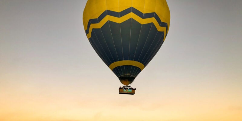 a hot air balloon in Mudgee, Balloon Aloft