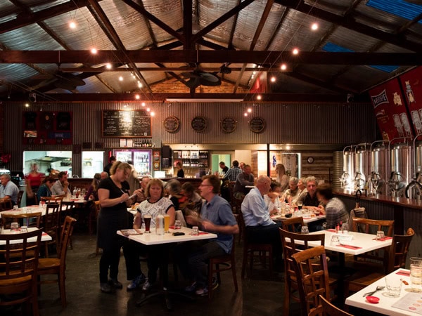 people dining inside Mudgee Brewing Co.