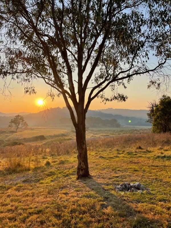 sunrise at Old Bara Campground