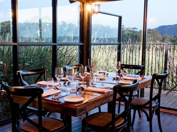 outdoor dining at Pipeclay Pumphouse, Mudgee