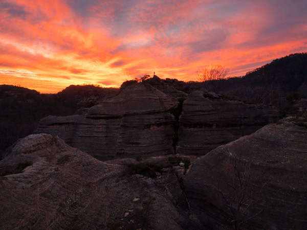 sunset in Wollemi National Park