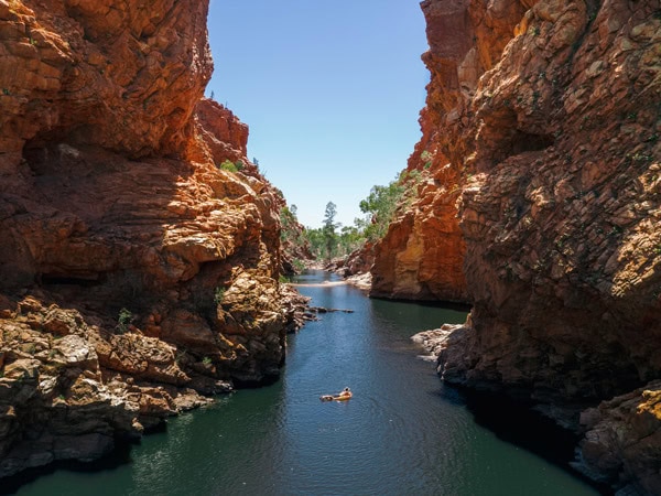 swimming in the waterhole at Ellery Creek
