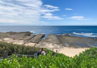 Views of the beach as the walk from Norah Head Lighthouse to Norah Head Beach