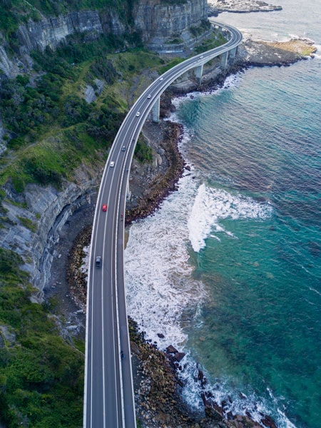 Drive along the Sea Cliff Bridge