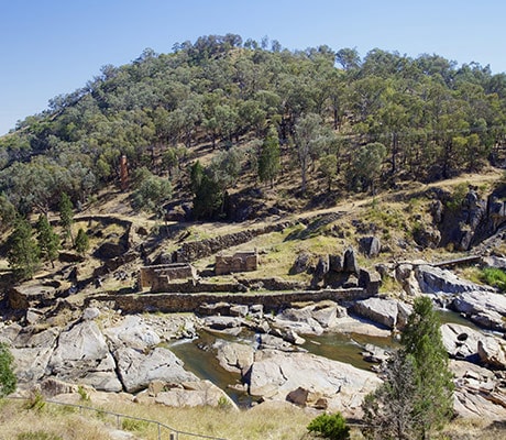 The Adelong Falls Gold Mill Ruins, Snowy Valleys