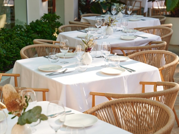 an alfresco dining setup at Noosa Beach House