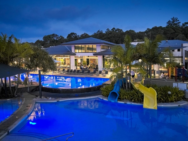 an expansive swimming pool at RACQ Noosa Resort