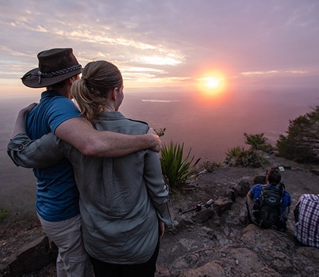 Sunset views on the Spicers Scenic Rim Trail
