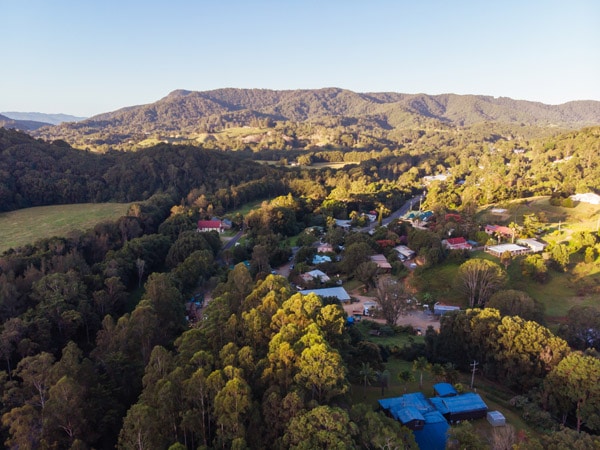 The idyllic town of Uki