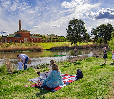Wollondilly River at Goulburn's Historic Waterworks