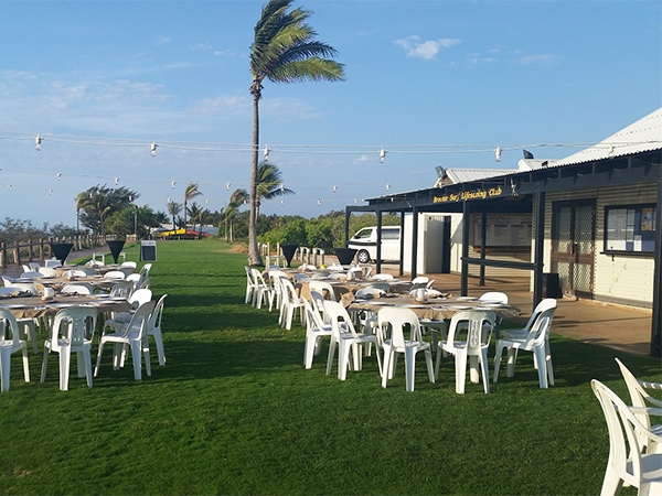 a sundowner at the Broome Surf Life Saving Club.