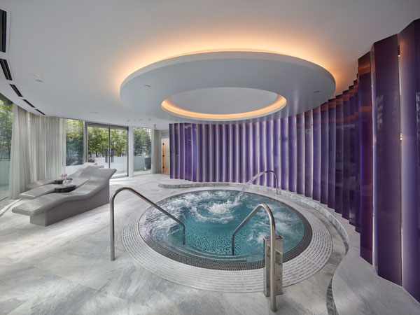 A look at the Vitality Pool inside the Aqua Retreat of Crown Spa Sydney