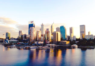 The Perth city skyline