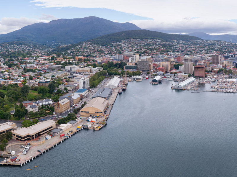A view of Hobart's waterfront