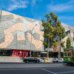 the building exterior of The Australian Centre for the Moving Image (ACMI)