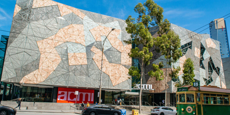 the building exterior of The Australian Centre for the Moving Image (ACMI)
