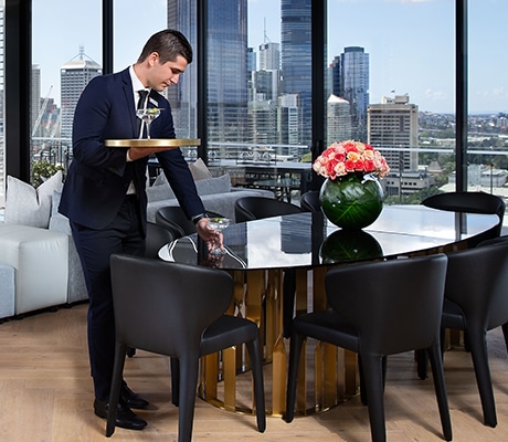 Emporium Hotel Brisbane, Parklands Suite dining
