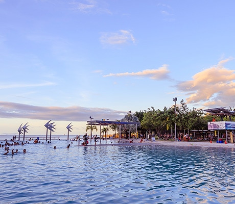 Cairns Esplanade Lagoon at sunset