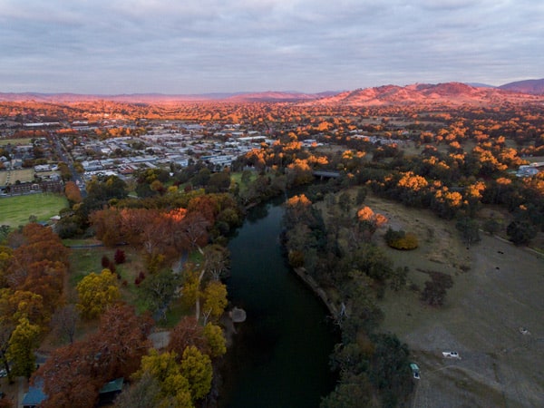 Albury aerial view